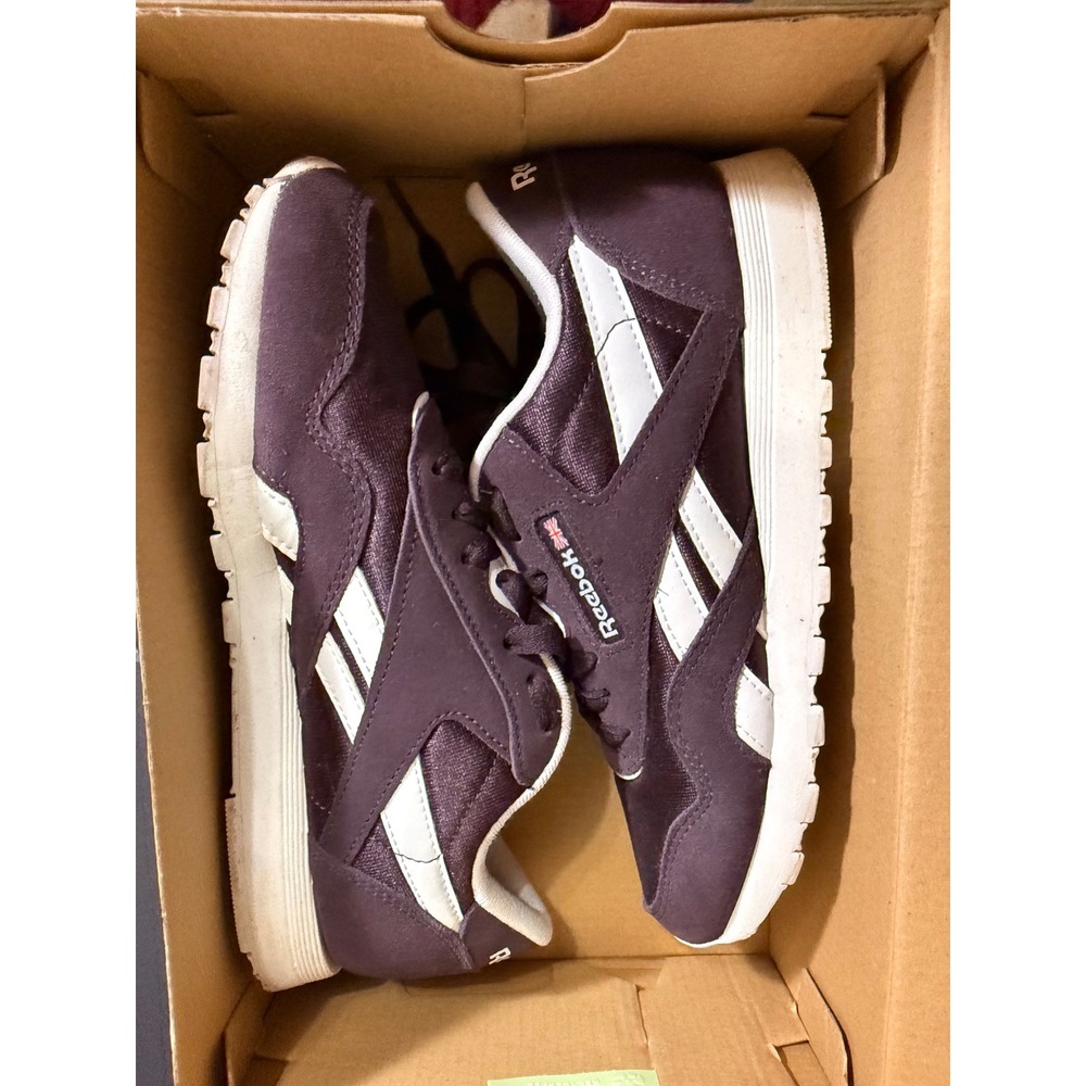 Reebok Classic Nylon Plum Purple White Sneakers DV5809 Womens Size 6